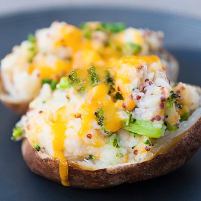 Broccoli and Cheese-Stuffed Baked Potatoes