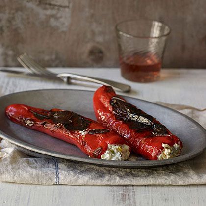 Labneh-Stuffed Peppers with Feta and Pistachio 