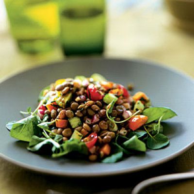 Lentil Salad With Tomatoes and Watercress