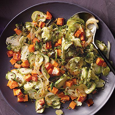 Brussels Sprouts and Sweet Potato Salad