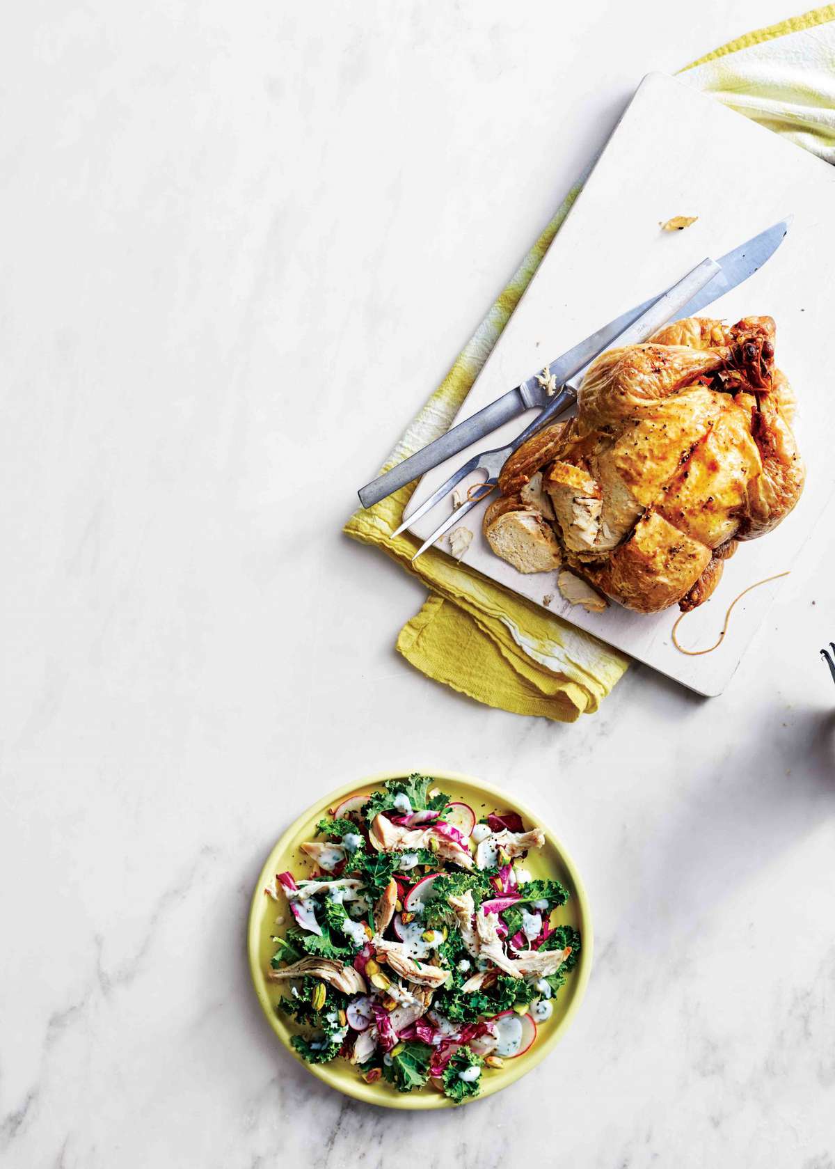 Chicken-and-Kale Salad With Herbed Buttermilk Dressing