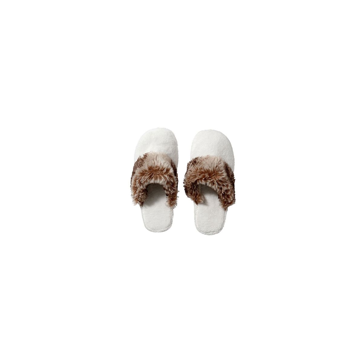 Pottery Barn Faux Fur Slippers