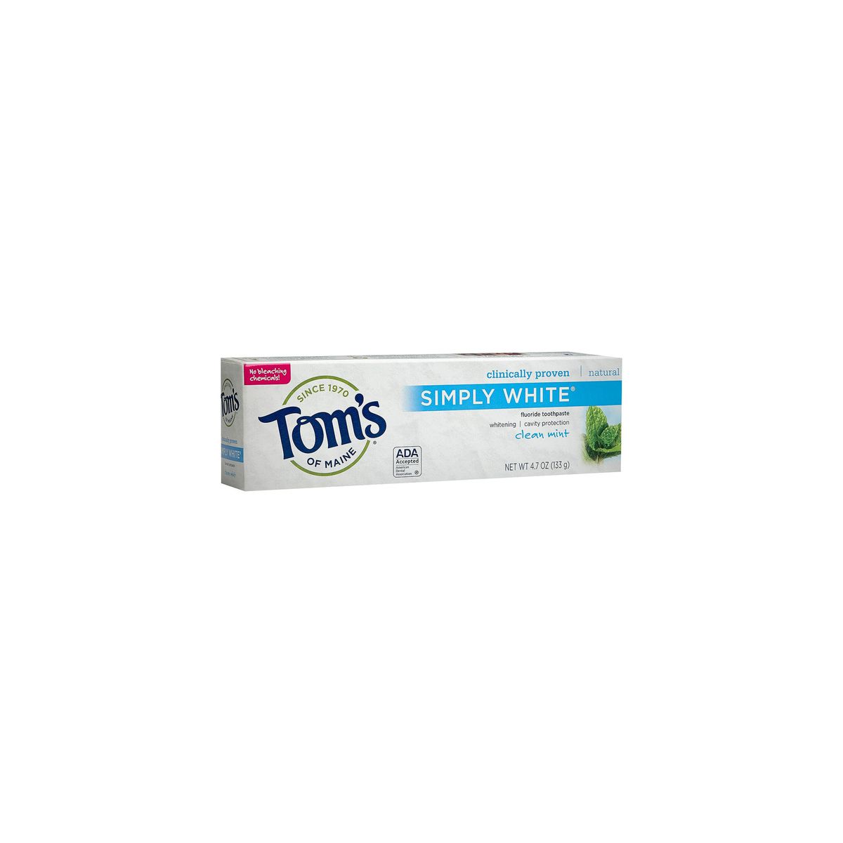 Whitening toothpaste to try: Tom&rsquo;s of Maine Simply White Clean Mint Toothpaste