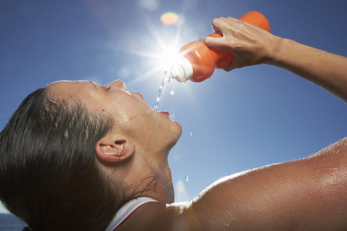 What to do: Drink cold water, and use it to cool your body