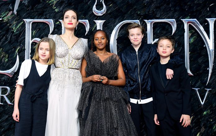 Angelina Jolie with childen