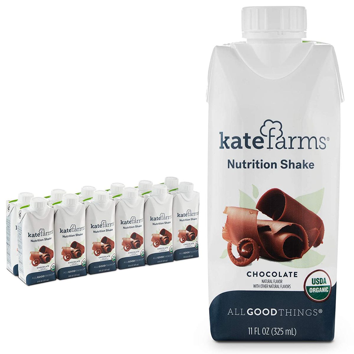 Kate Farms Organic Nutrition Shakes, Vegan Nutrient Dense Meal Replacement Drinks