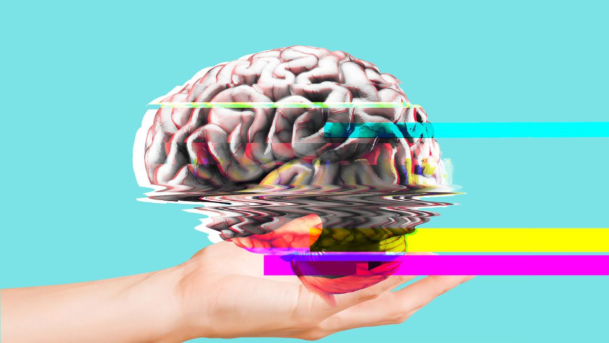 Here's Exactly What to Do When Someone Has a Seizure, According to the Experts , Realistic 3d Illustration of human brain failure concept with glitch effect