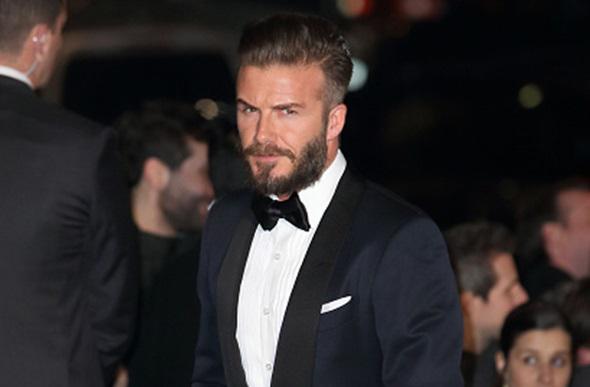 Picture of David Beckham Wearing a Tux