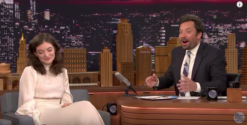 Lorde on Jimmy Fallon talking about her secret onion ring Instagram account