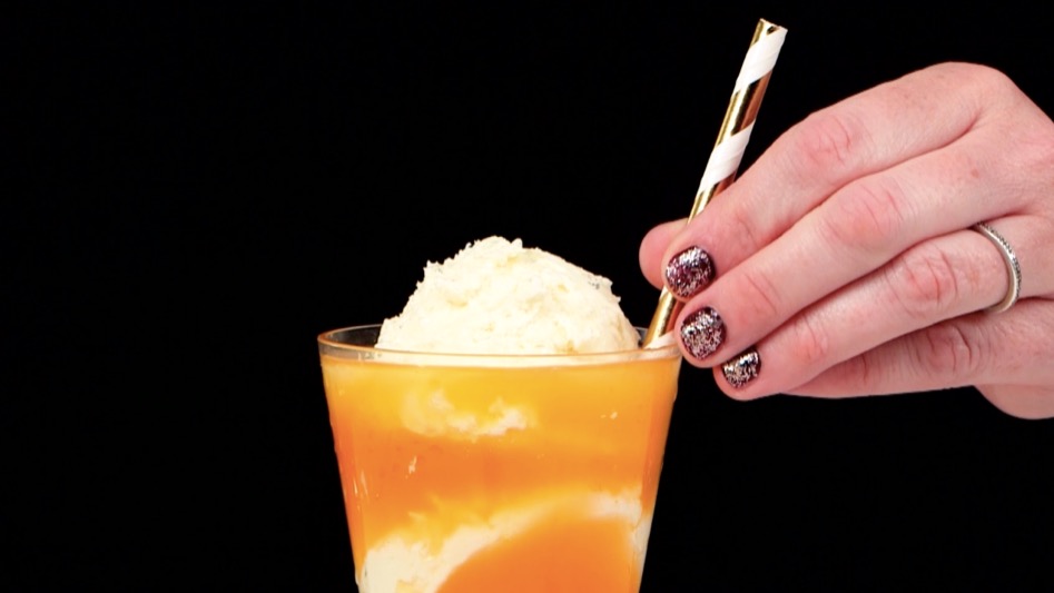 Grown-up Candy Corn Float