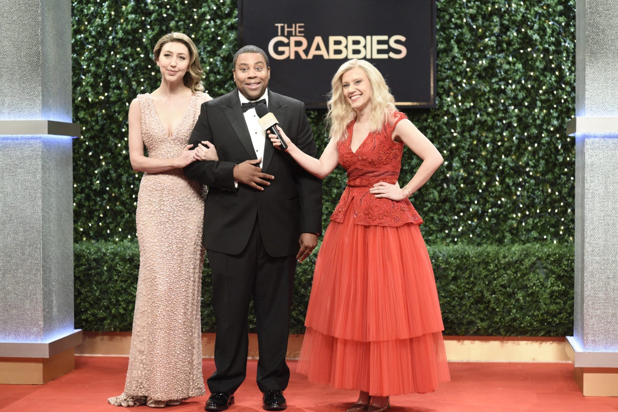 Photo of "Saturday Night Live" Cast Members Presenting The Grabbies