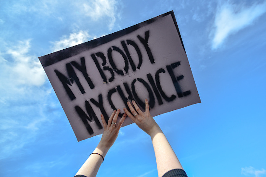 My Body My Choice protest sign