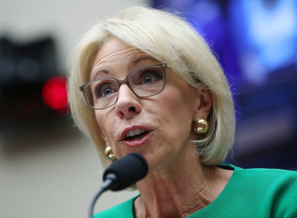 Betsy DeVos said her School Safety Commission won't focus on guns.