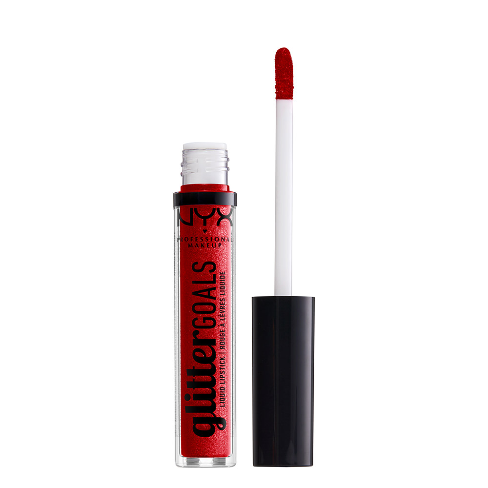 NYX Professional Makeup Glitter Goals Liquid Lipstick, Cherry Quartz