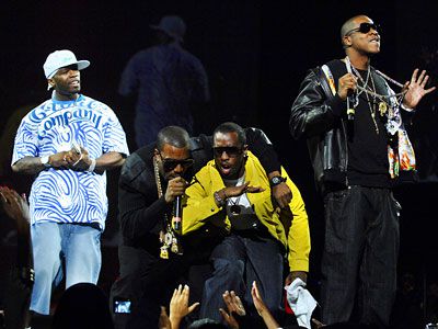 50 Cent, Kanye West, Diddy and Jay-Z, Most Memorable Performances of 2007