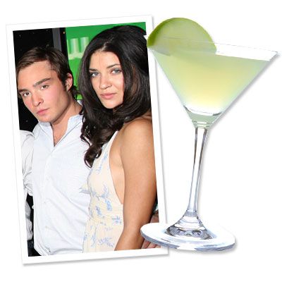 Ed Westwick - Jessica Szohr - Cucumber Martini - Lucky Strike Lanes & Lounge