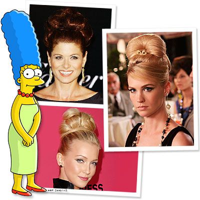 Marge Simpson-Debra Messing-Mad Men-Katie Cassidy-Hair