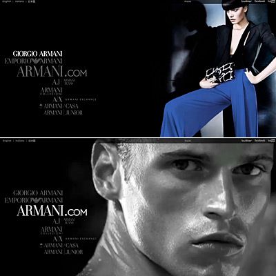 Armani Debuts New Web Site