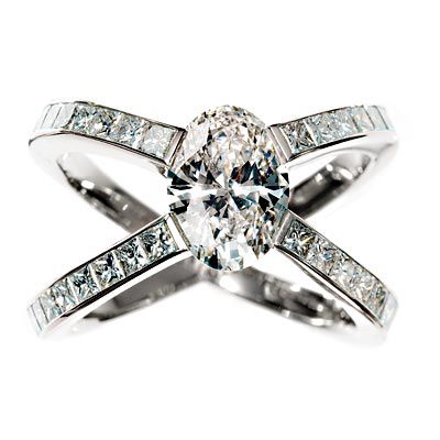 Chanel oval-cut diamond ring