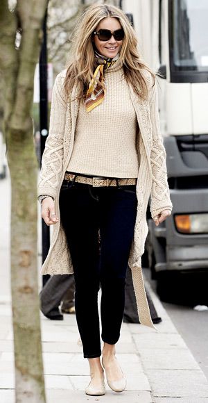 Elle Macpherson - Layer Chunky Knits - Jeans Trends - Denim