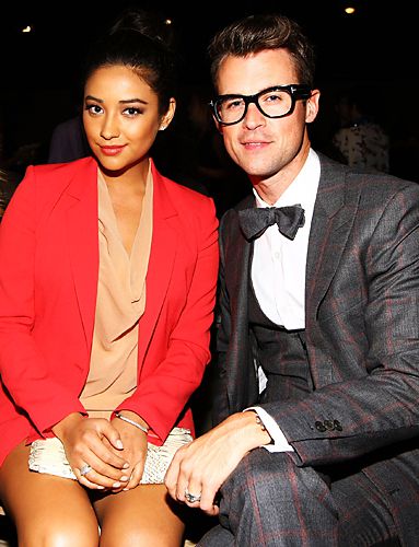 Shay Mitchell and Brad Goreski at the spring 2012 DKNY show