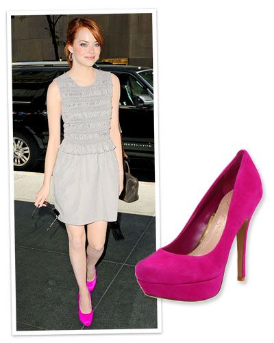 Emma Stone's Hot Pink Heels