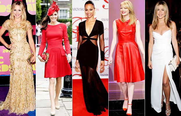 Kristen Bell, Kate Middleton, Zoe Saldana, Emma Stone, Jennifer Aniston