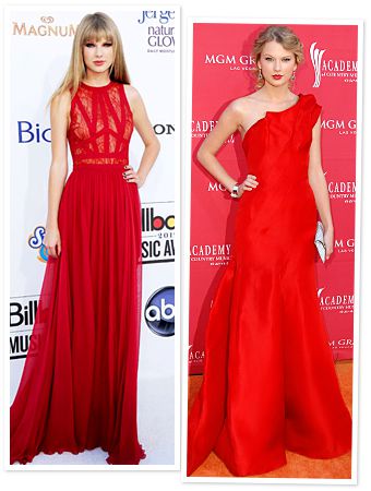 Taylor Swift red dresses