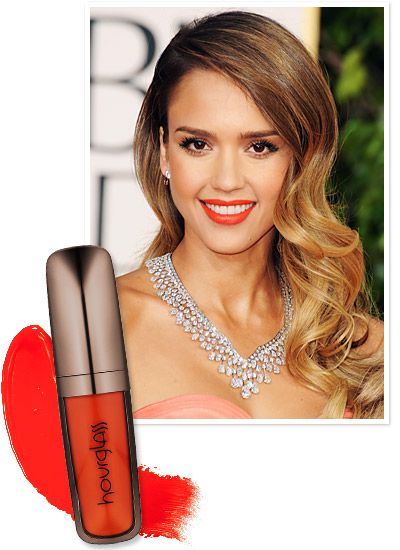 Jessica Alba's Tangerine Lipstick