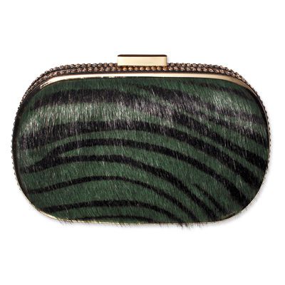 MMS Design Studio Calf hair with gold-toned frame clutch - Gifts for Her