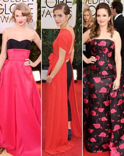 Golden Globes Trend: Black and Red