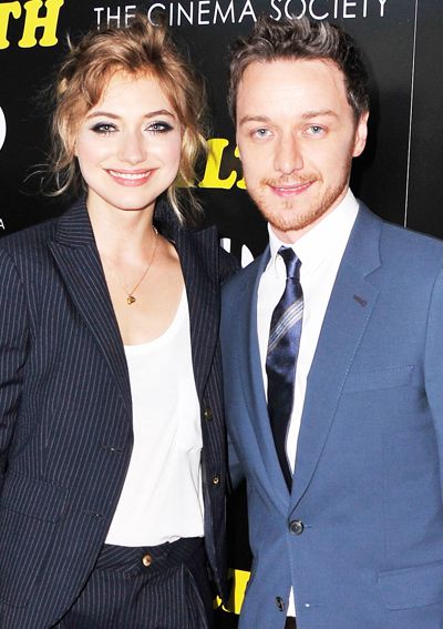 Imogen Poots and James McAvoy attend "The Filth" screening hosted by Magnolia Pictures and The Cinema Society at Landmark Sunshine Cinema