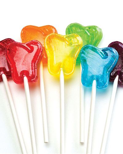 Sugar-free tooth lollipops