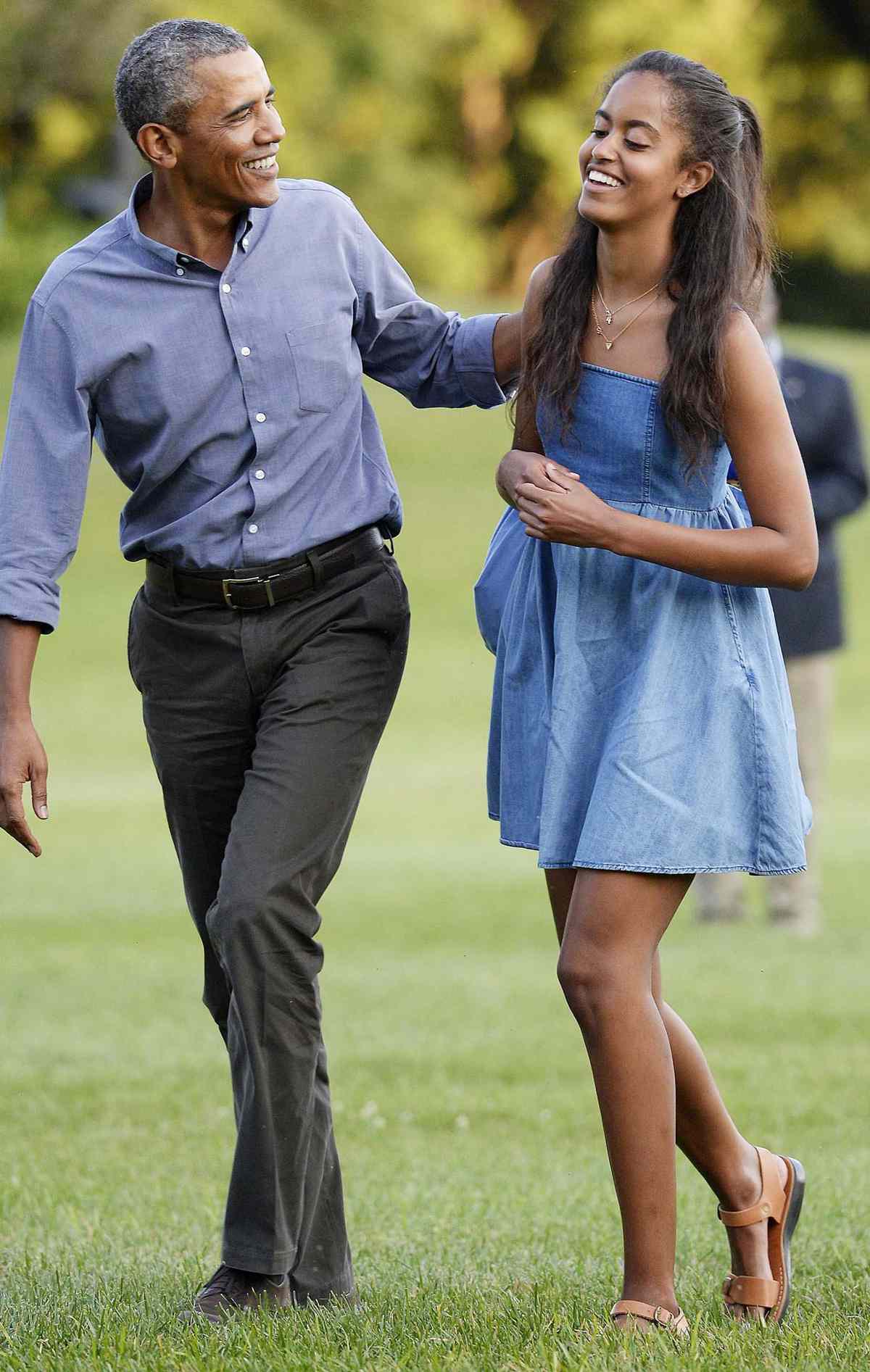 The Obamas Return from Vacationing at Martha's Vineyard