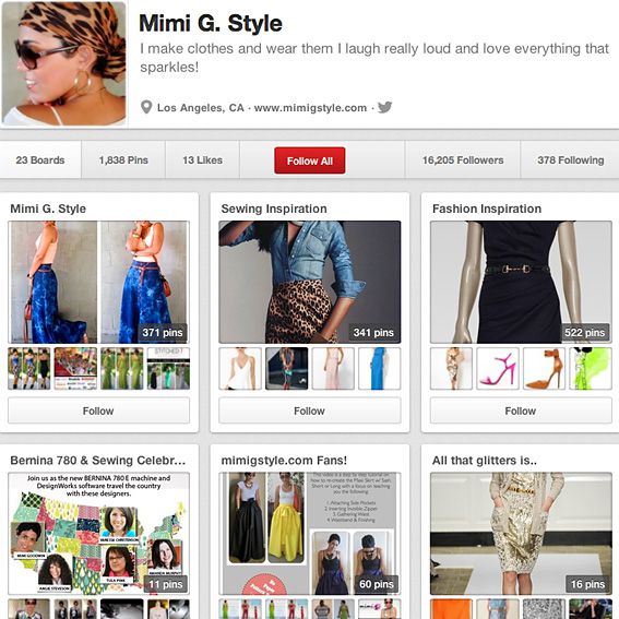 Social Media Award Winners 2013 - Best Shopping Inspiration on Pinterest Winner: Mimi Goodwin