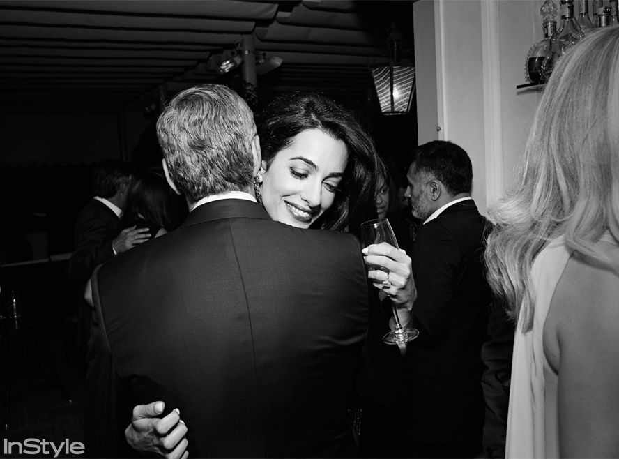 George Clooney and Amal Almuddin Embrace