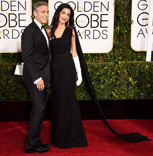 George and Amal Clooney at 2015 Golden Globes