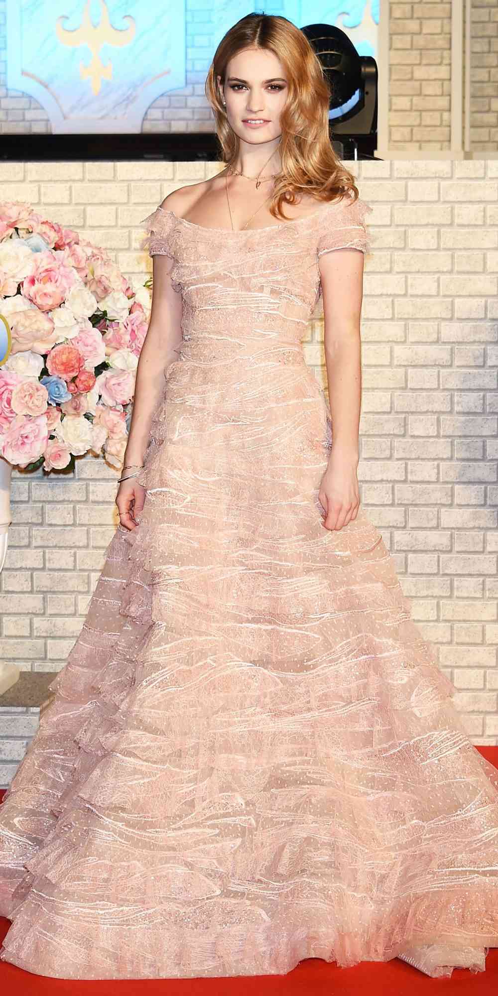Lily James in Elie Saab Haute Couture