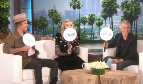 Madonna and Justin Bieber on The Ellen Show