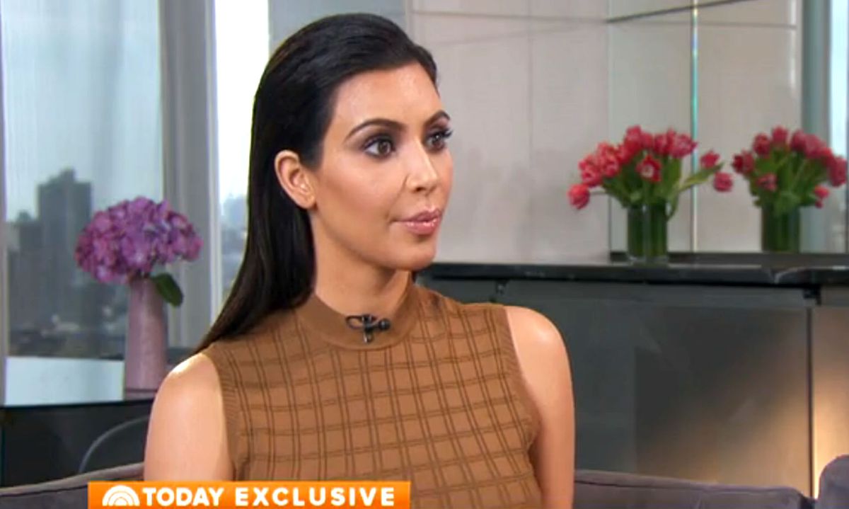 Kim Kardashian on The Today Show speaking about Bruce Jenner's 20/20 interview