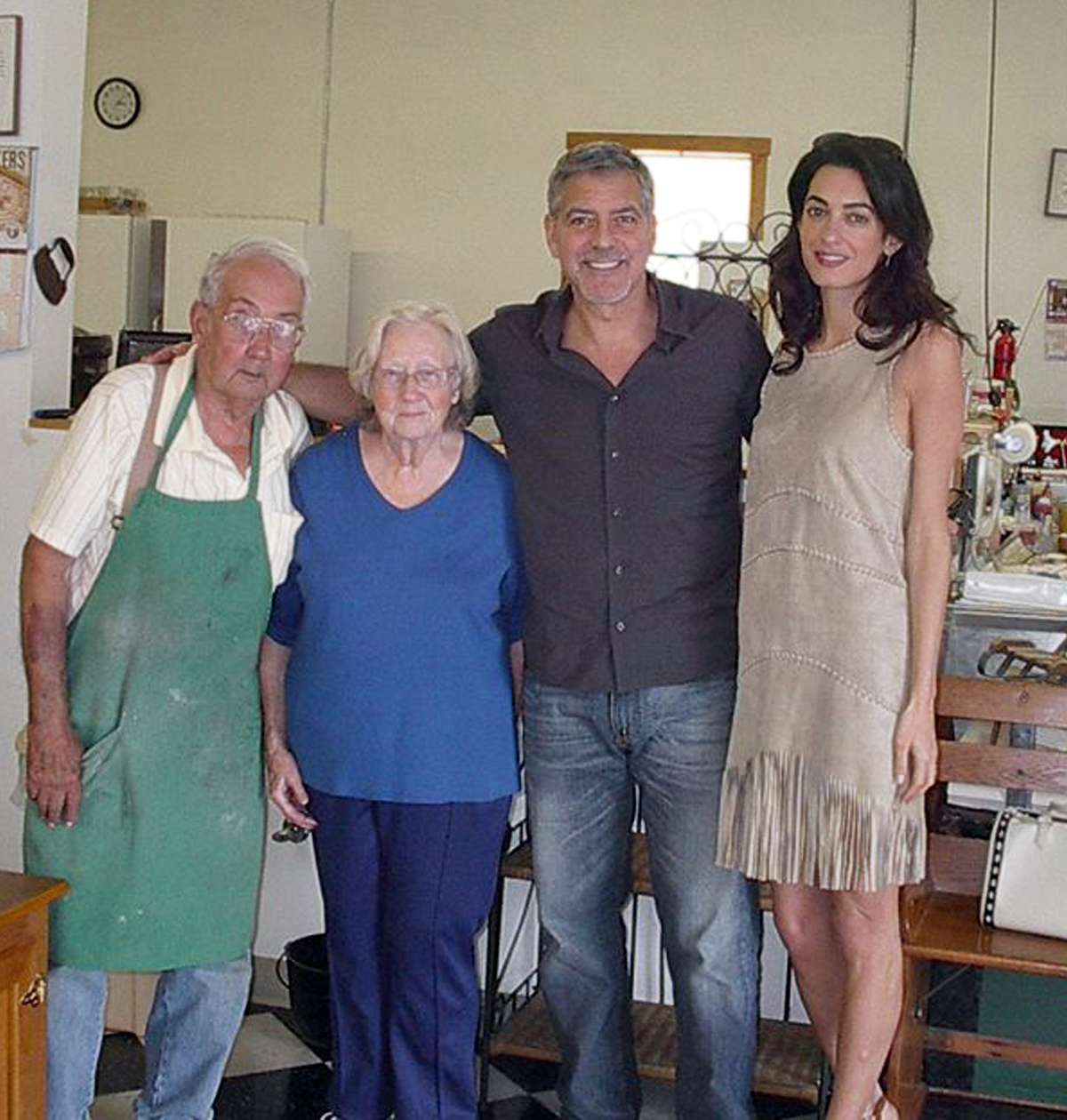 George Clooney takes Amal back to his hometown for a slice of 'Transparent Pie'