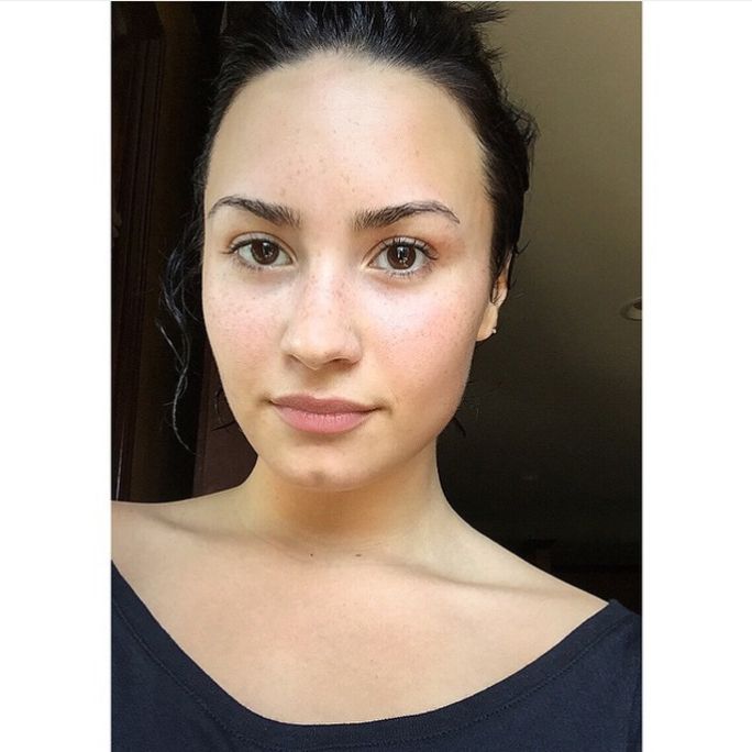 Demi Lovato's Freckles Selfie - Lead