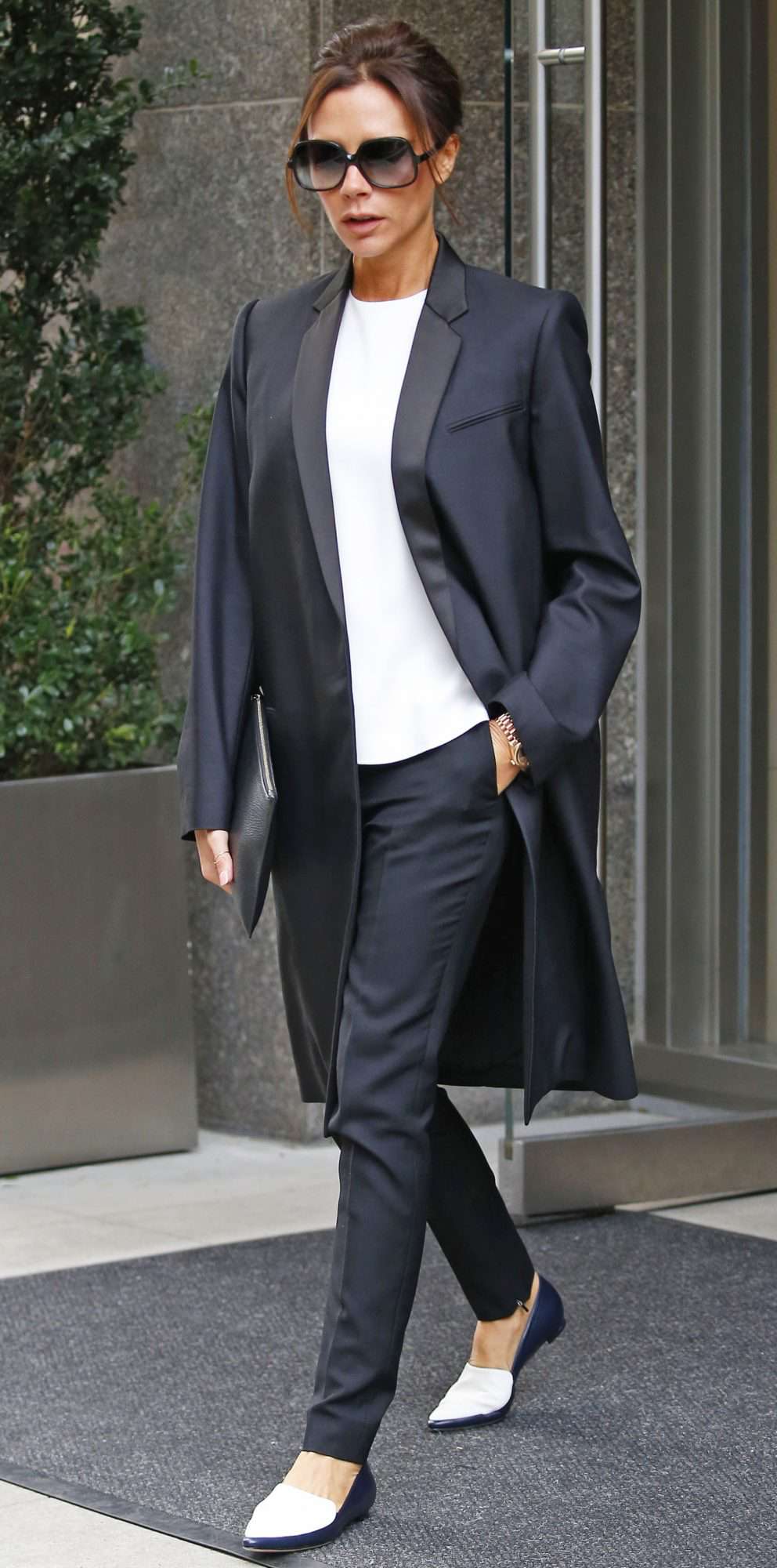 Victoria Beckham leaves her hotel to attend the Social Good Summit in NYC