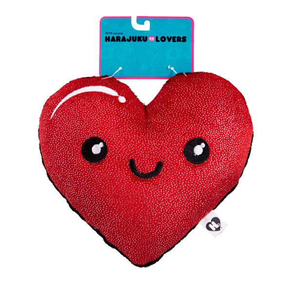 Harajuku Lovers Heart Emoji Plush Squeaky Dog Toy