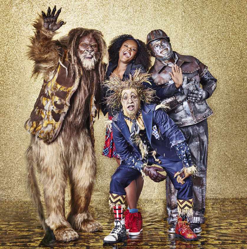THE WIZ LIVE! -- Season: 2015 -- Pictured: (l-r) David Alan Grier as Lion, Shanice Williams as Dorothy, Elijah Kelly as Scarecrow, Ne-Yo as Tinman -- (Photo by: Paul Gilmore/NBC)