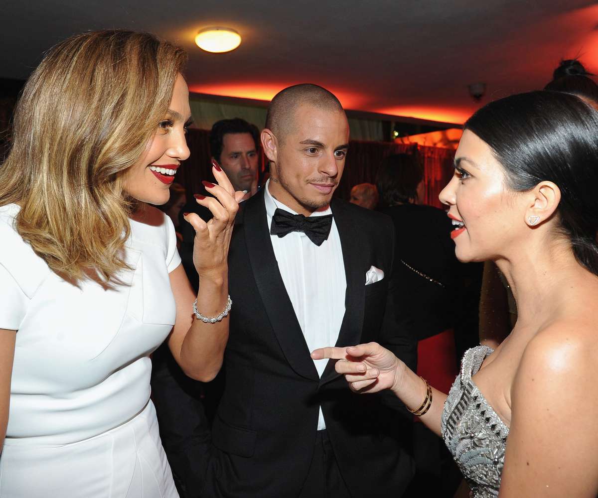 Jennifer Lopez, Casper Smart, and Kourtney Kardashian