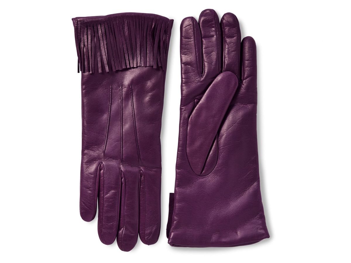 Purple Fringe Gloves