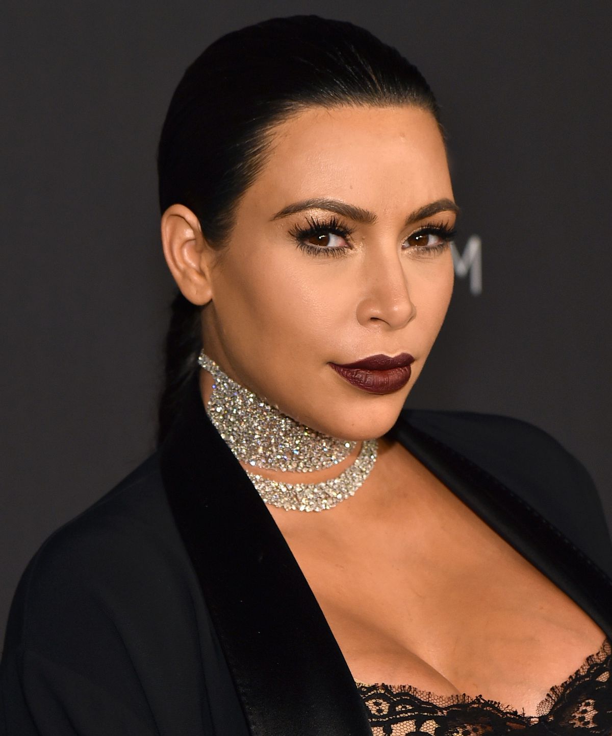 TV personality Kim Kardashian West attends LACMA 2015 Art+Film Gala Honoring James Turrell and Alejandro G Iñárritu, Presented by Gucci at LACMA on November 7, 2015 in Los Angeles, California.