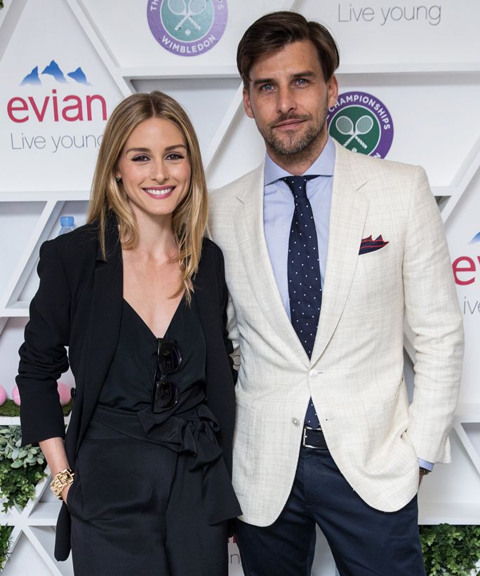 Mandatory Credit: Photo by James Gourley/REX/Shutterstock (5743382bg)Olivia Palermo and Johannes Huebl in the evian Live Young suite, at Wimbledon 2016 #wimblewatchWimbledon Tennis Championships, London, Britain - 30 Jun 2016