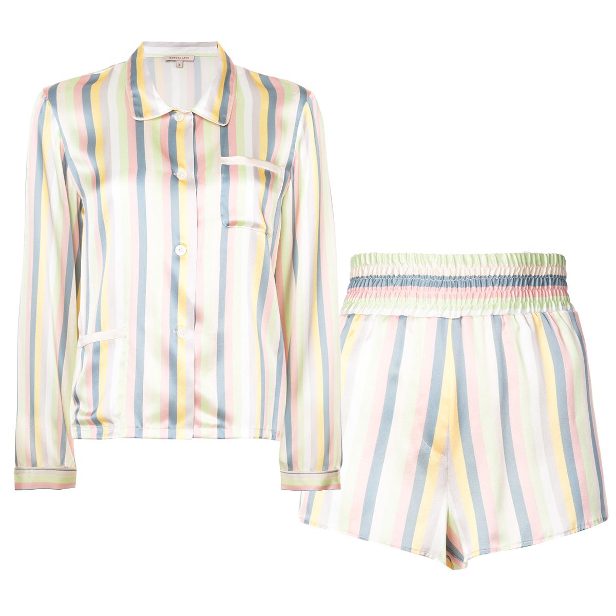 Multicolor Silk Pajama Set